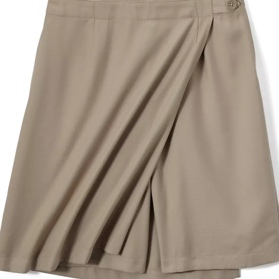 Women's Solid A Line Tab Skort Top of Knee