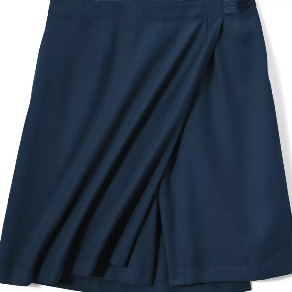 Women's Solid A Line Tab Skort Top of Knee