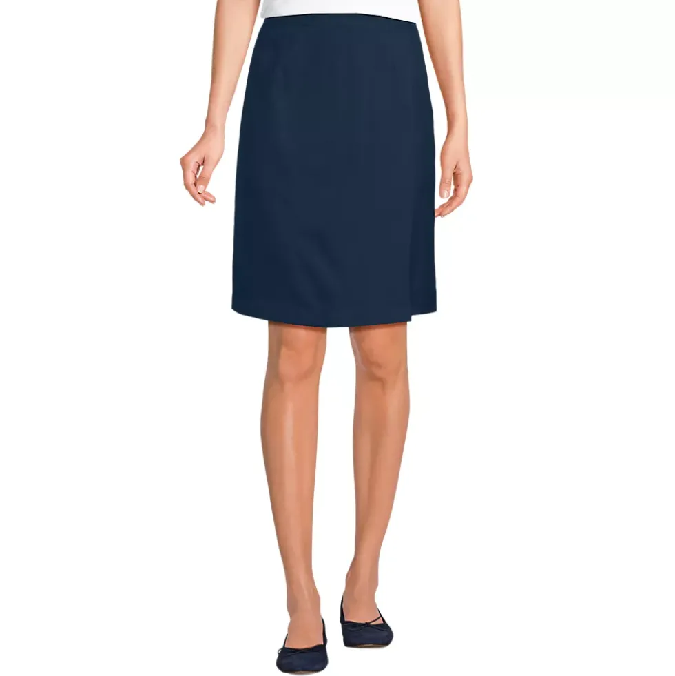 Women's Solid A Line Tab Skort Top of Knee