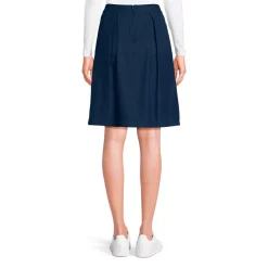 Women's Solid Pleated Skort Top of Knee