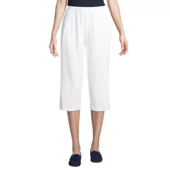 Women's Sport Knit High Rise Elastic Waist Capri Pants