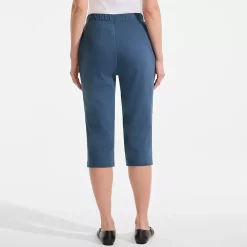 Women's Sport Knit High Rise Elastic Waist Capri Pants