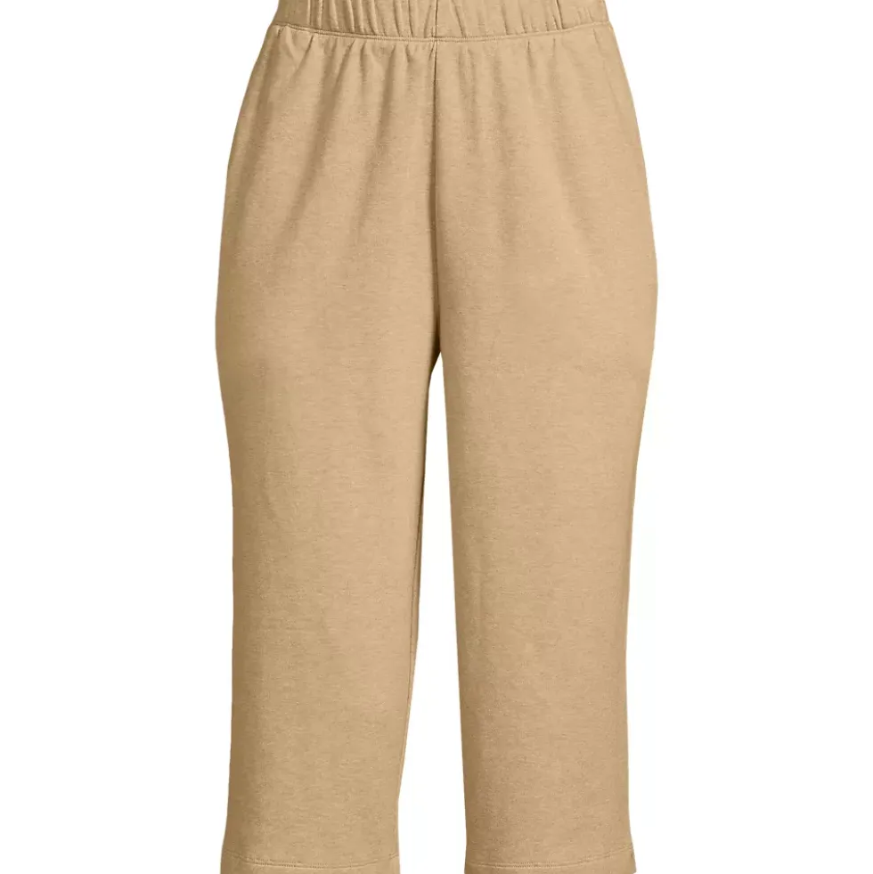 Women's Sport Knit High Rise Elastic Waist Capri Pants
