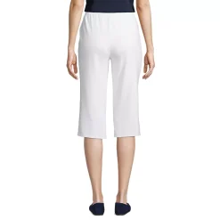 Women's Sport Knit High Rise Elastic Waist Capri Pants