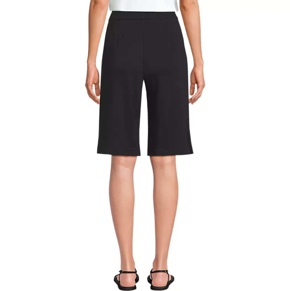 Women's Sport Knit High Rise Pleated 12" Bermuda Shorts