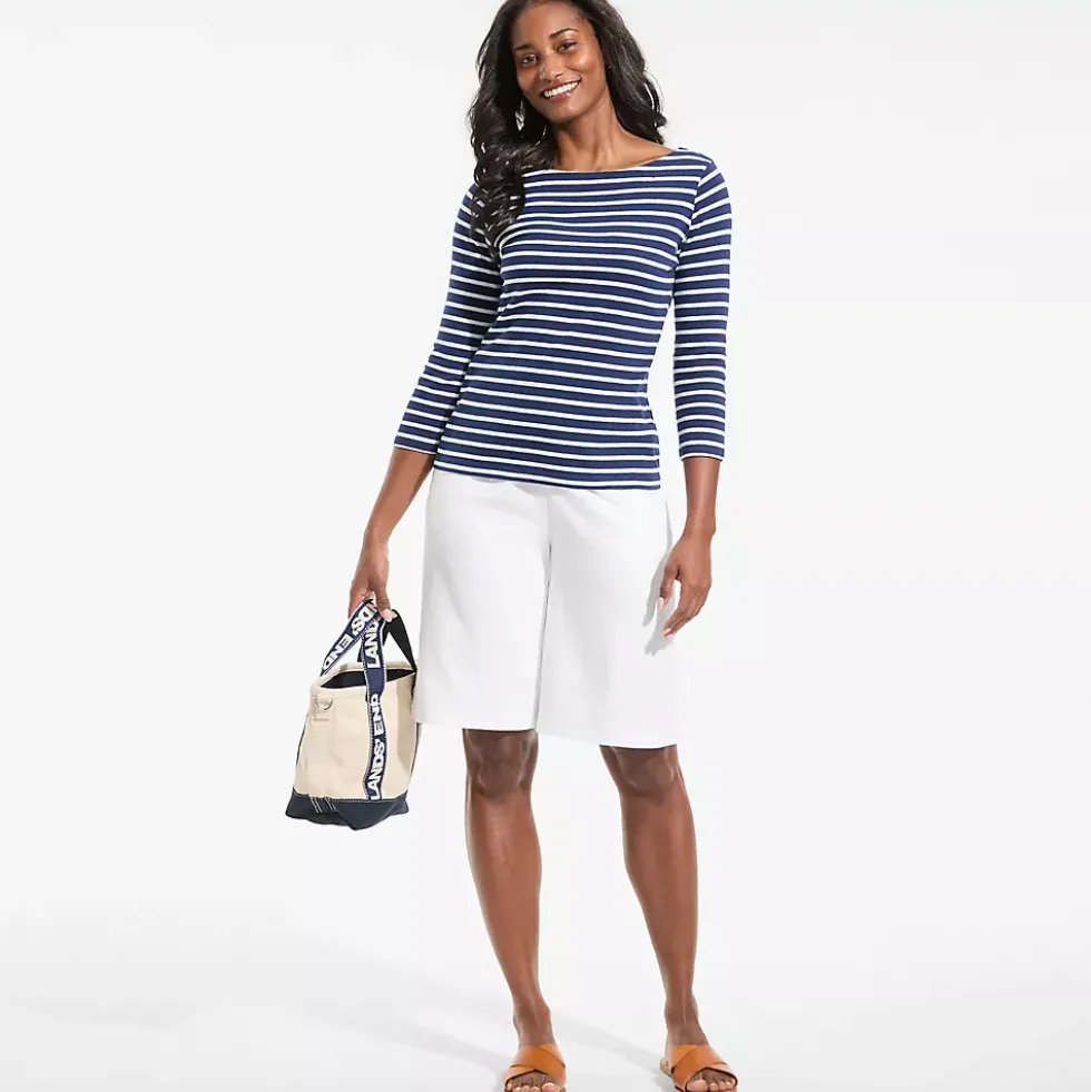 Women's Sport Knit High Rise Pleated 12" Bermuda Shorts