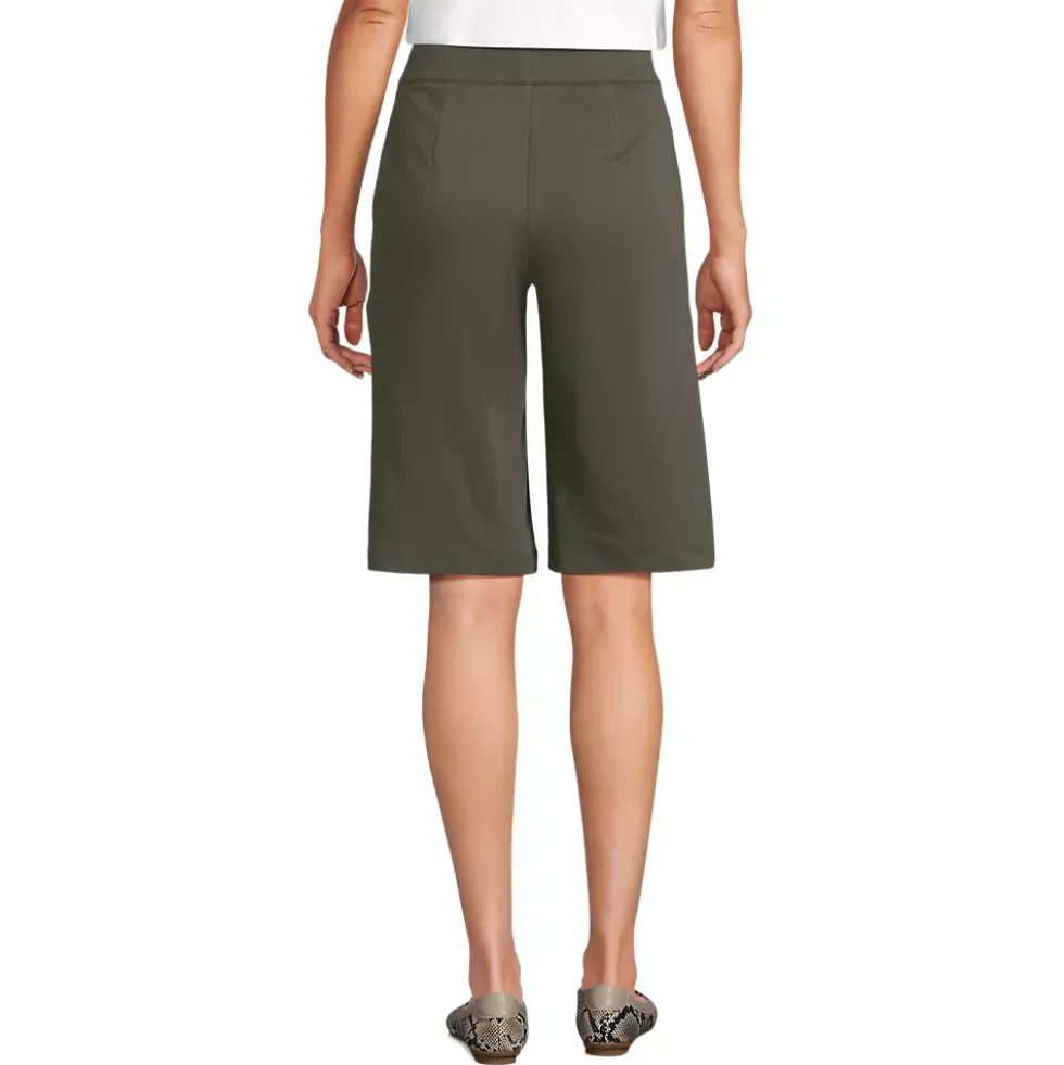 Women's Sport Knit High Rise Pleated 12" Bermuda Shorts
