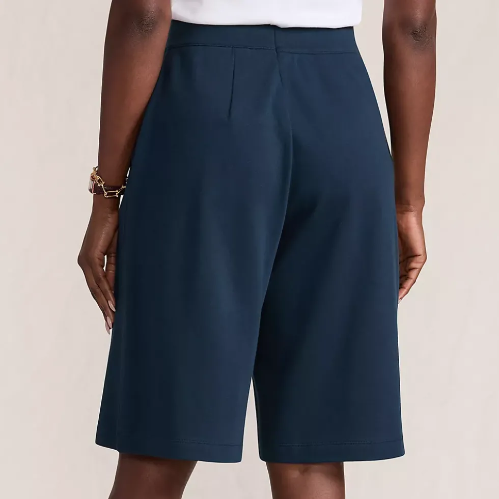 Women's Sport Knit High Rise Pleated 12" Bermuda Shorts
