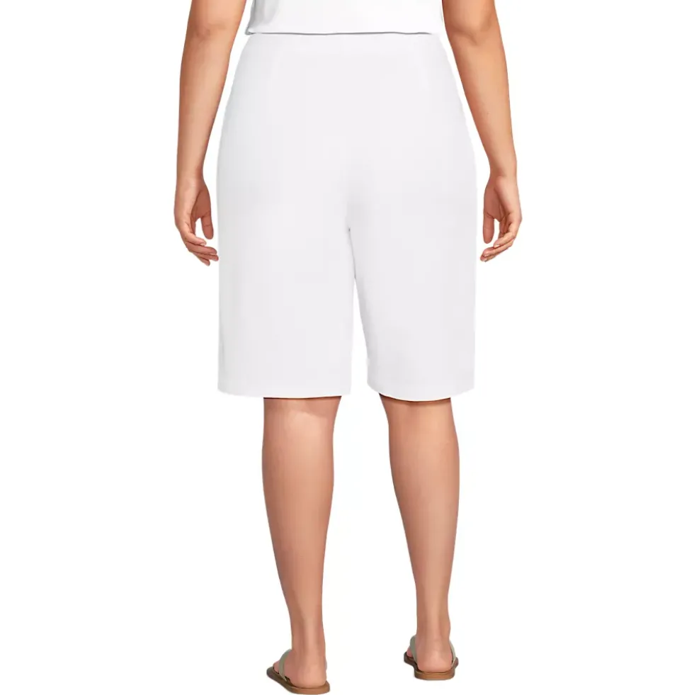 Women's Sport Knit High Rise Pleated 12" Bermuda Shorts