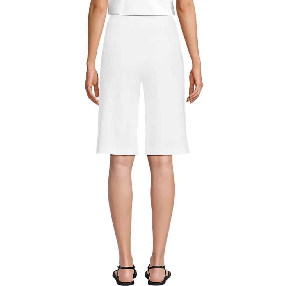 Women's Sport Knit High Rise Pleated 12" Bermuda Shorts