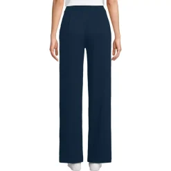 Women's Sport Knit High Rise Pleated Wide Leg Pants