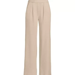 Women's Sport Knit High Rise Pleated Wide Leg Pants