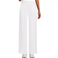 Women's Sport Knit High Rise Pleated Wide Leg Pants