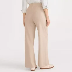 Women's Sport Knit High Rise Pleated Wide Leg Pants