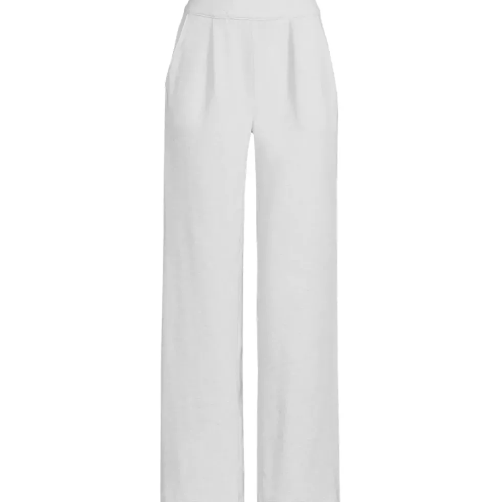 Women's Sport Knit High Rise Pleated Wide Leg Pants