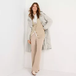 Women's Sport Knit High Rise Pleated Wide Leg Pants