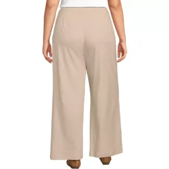 Women's Sport Knit High Rise Pleated Wide Leg Pants