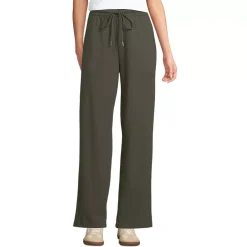 Women's Sport Knit High Rise Pull On Relaxed Straight Leg Pants
