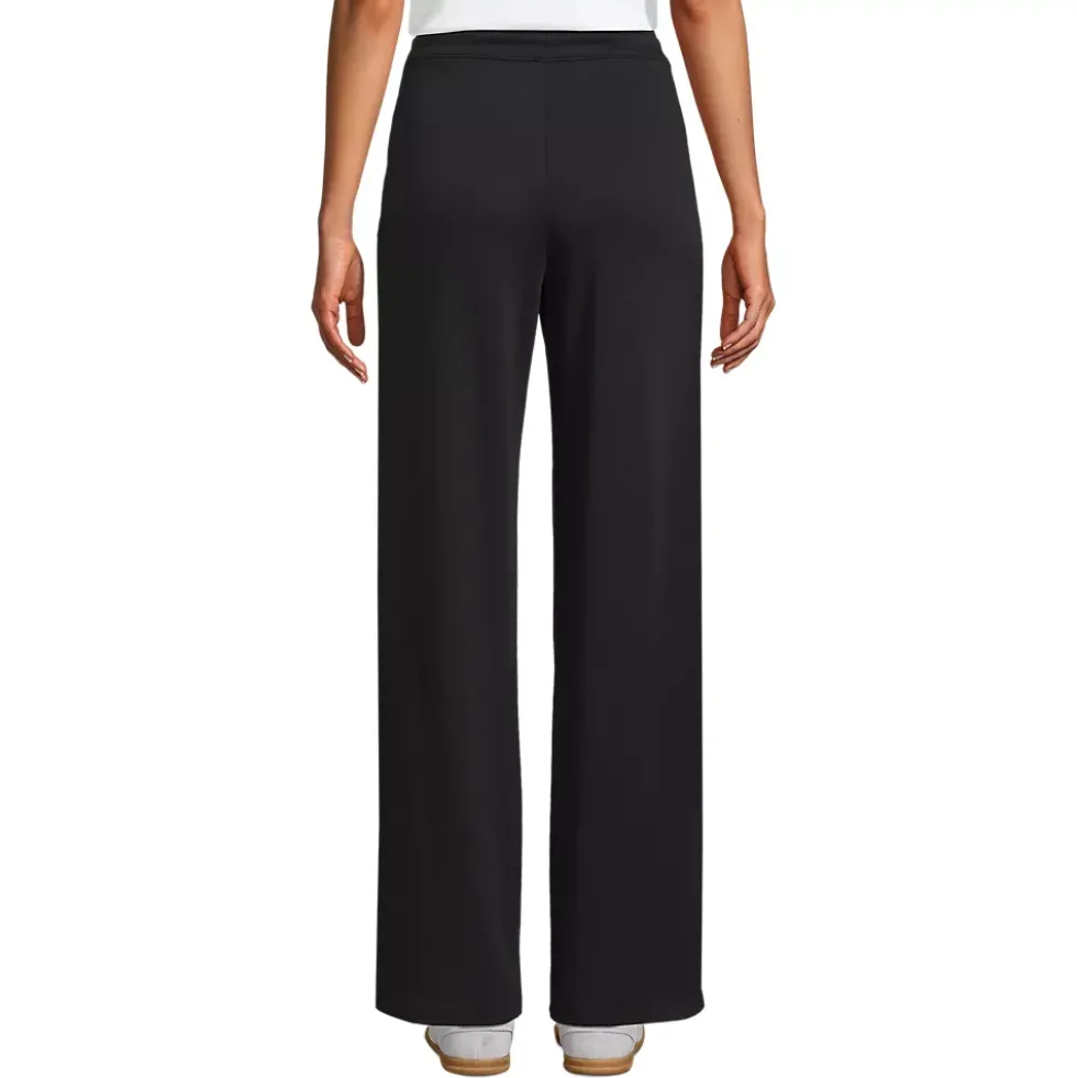 Women's Sport Knit High Rise Pull On Relaxed Straight Leg Pants
