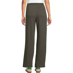 Women's Sport Knit High Rise Pull On Relaxed Straight Leg Pants