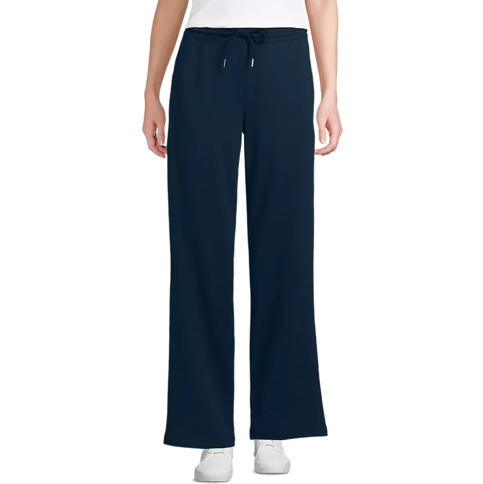 Women's Sport Knit High Rise Pull On Relaxed Straight Leg Pants