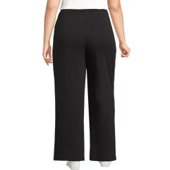 Women's Sport Knit High Rise Pull On Relaxed Straight Leg Pants