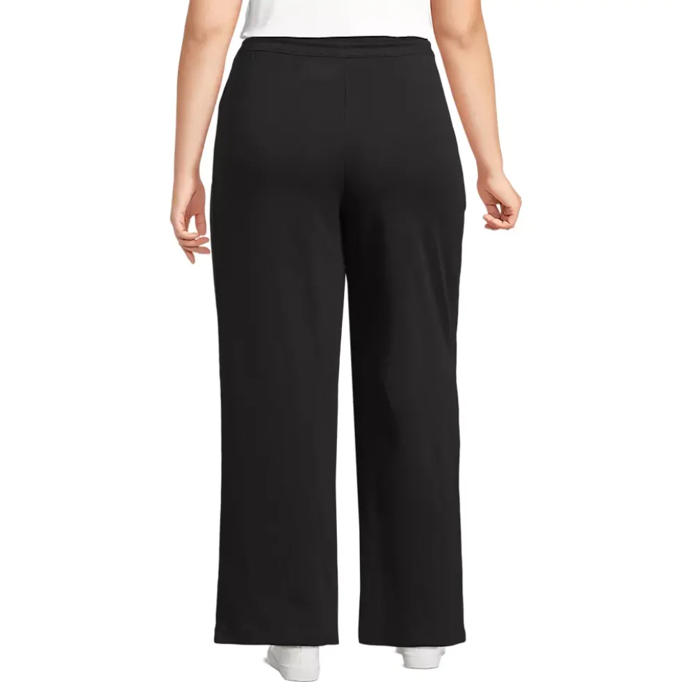Women's Sport Knit High Rise Pull On Relaxed Straight Leg Pants