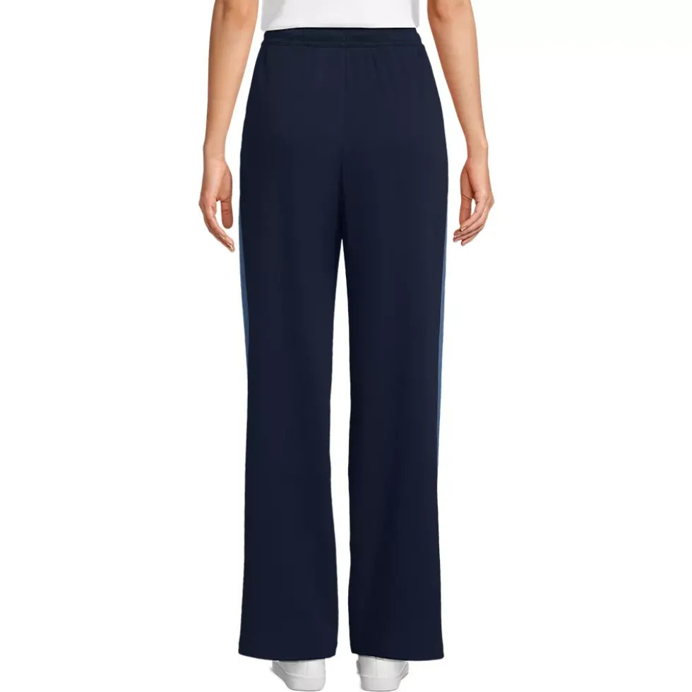 Women's Sport Knit High Rise Relaxed Straight Leg Side Stripe Pants