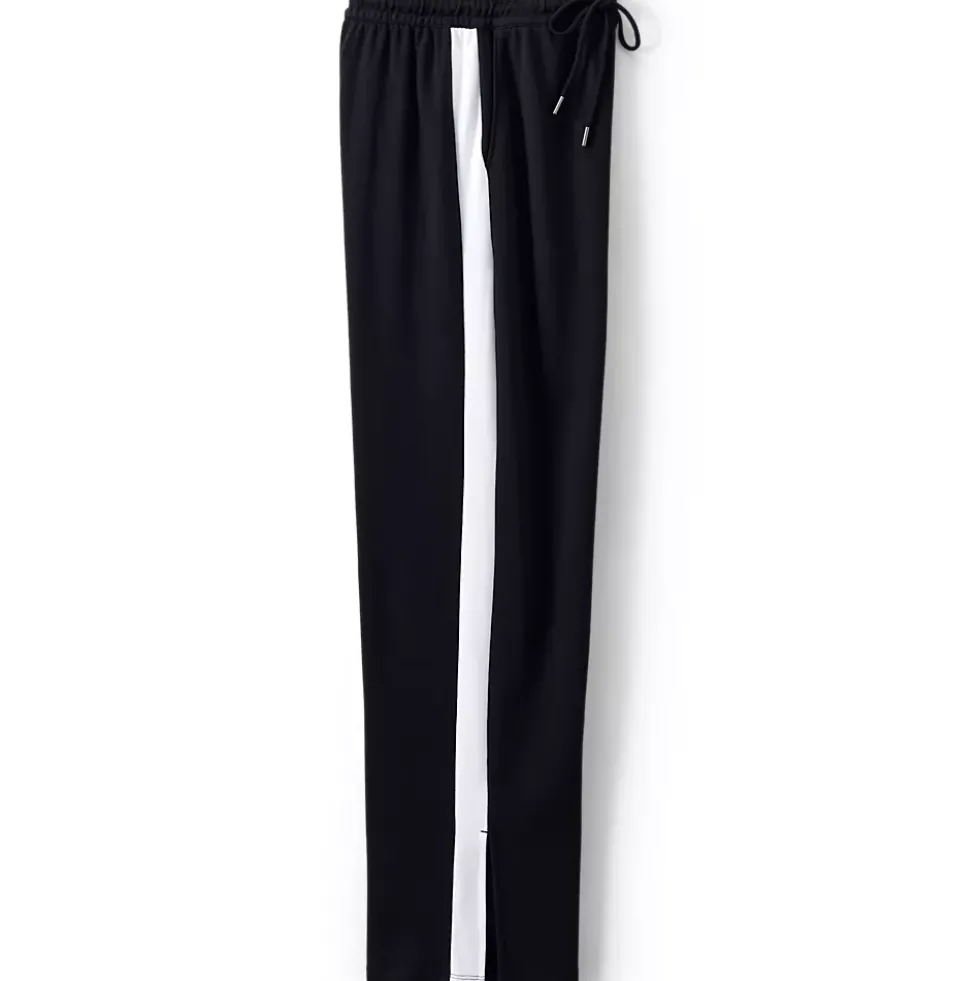 Women's Sport Knit High Rise Relaxed Straight Leg Side Stripe Pants