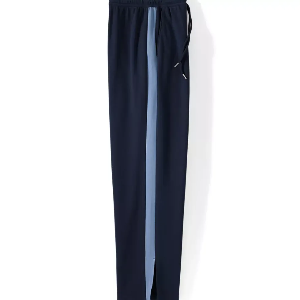 Women's Sport Knit High Rise Relaxed Straight Leg Side Stripe Pants