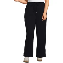 Women's Sport Knit High Rise Relaxed Straight Leg Side Stripe Pants