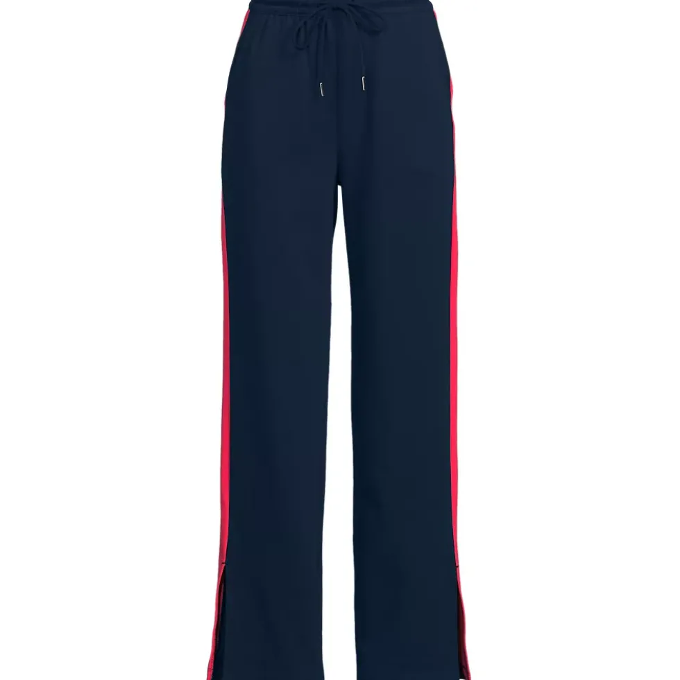 Women's Sport Knit High Rise Relaxed Straight Leg Side Stripe Pants