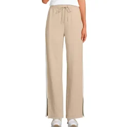 Women's Sport Knit High Rise Relaxed Straight Leg Side Stripe Pants