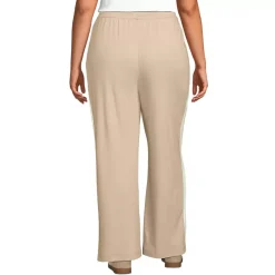 Women's Sport Knit High Rise Relaxed Straight Leg Side Stripe Pants