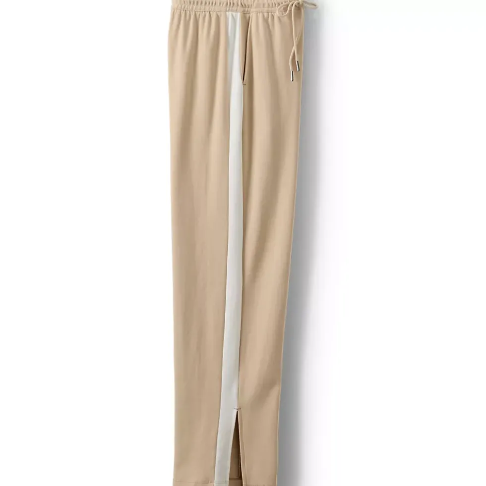 Women's Sport Knit High Rise Relaxed Straight Leg Side Stripe Pants