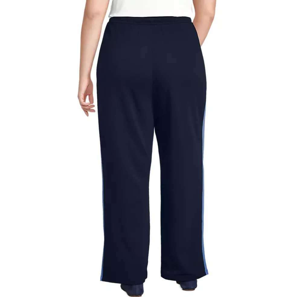 Women's Sport Knit High Rise Relaxed Straight Leg Side Stripe Pants
