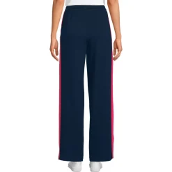 Women's Sport Knit High Rise Relaxed Straight Leg Side Stripe Pants