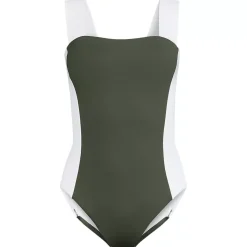 Women's Square Neck High Leg One Piece Swimsuit