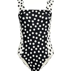 Women's Square Neck High Leg One Piece Swimsuit