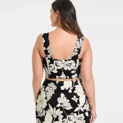 Women's Square Neck Midkini Top