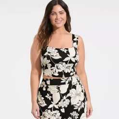 Women's Square Neck Midkini Top