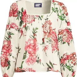 Women's Square Neck Pintuck Blouse