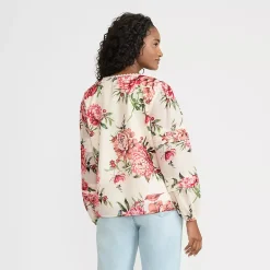 Women's Square Neck Pintuck Blouse