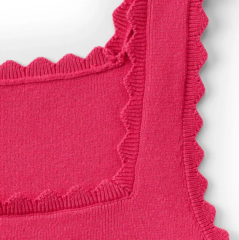 Women's Square Neck Tank Sweater - Set Top