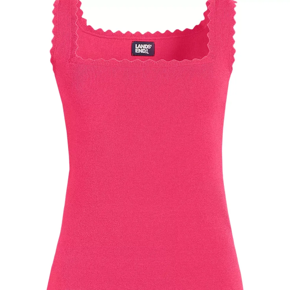 Women's Square Neck Tank Sweater - Set Top