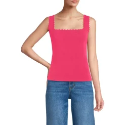 Women's Square Neck Tank Sweater - Set Top