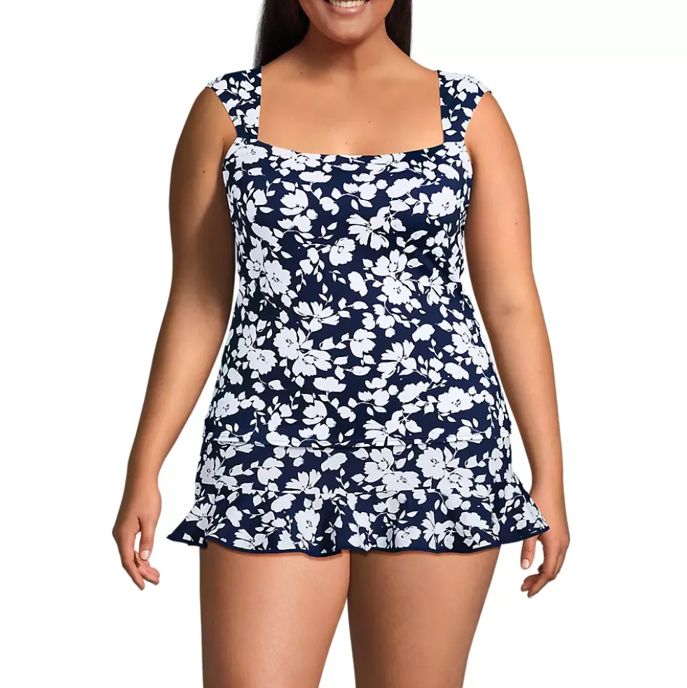Women's Square Neck Underwire Tankini Top