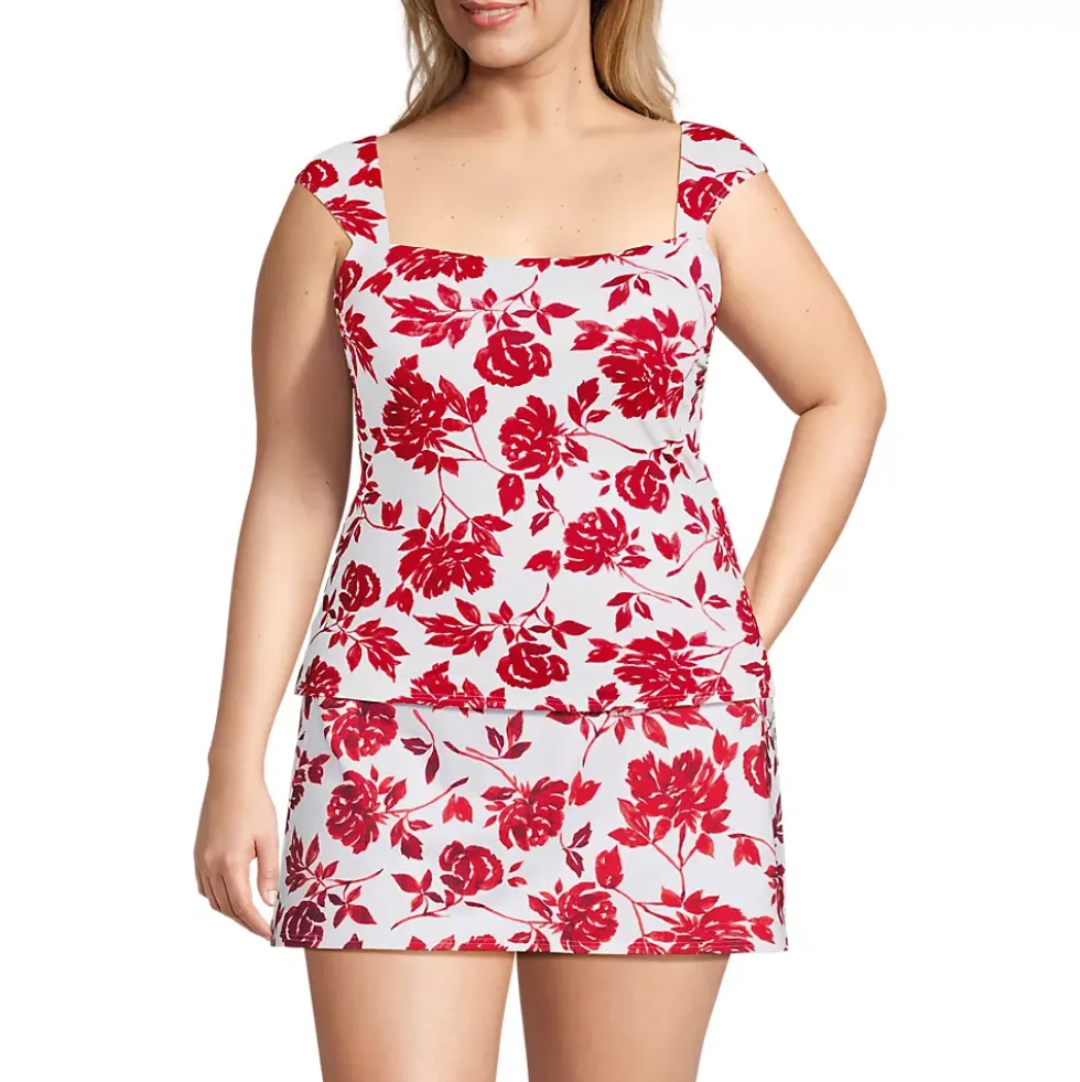 Women's Square Neck Underwire Tankini Top