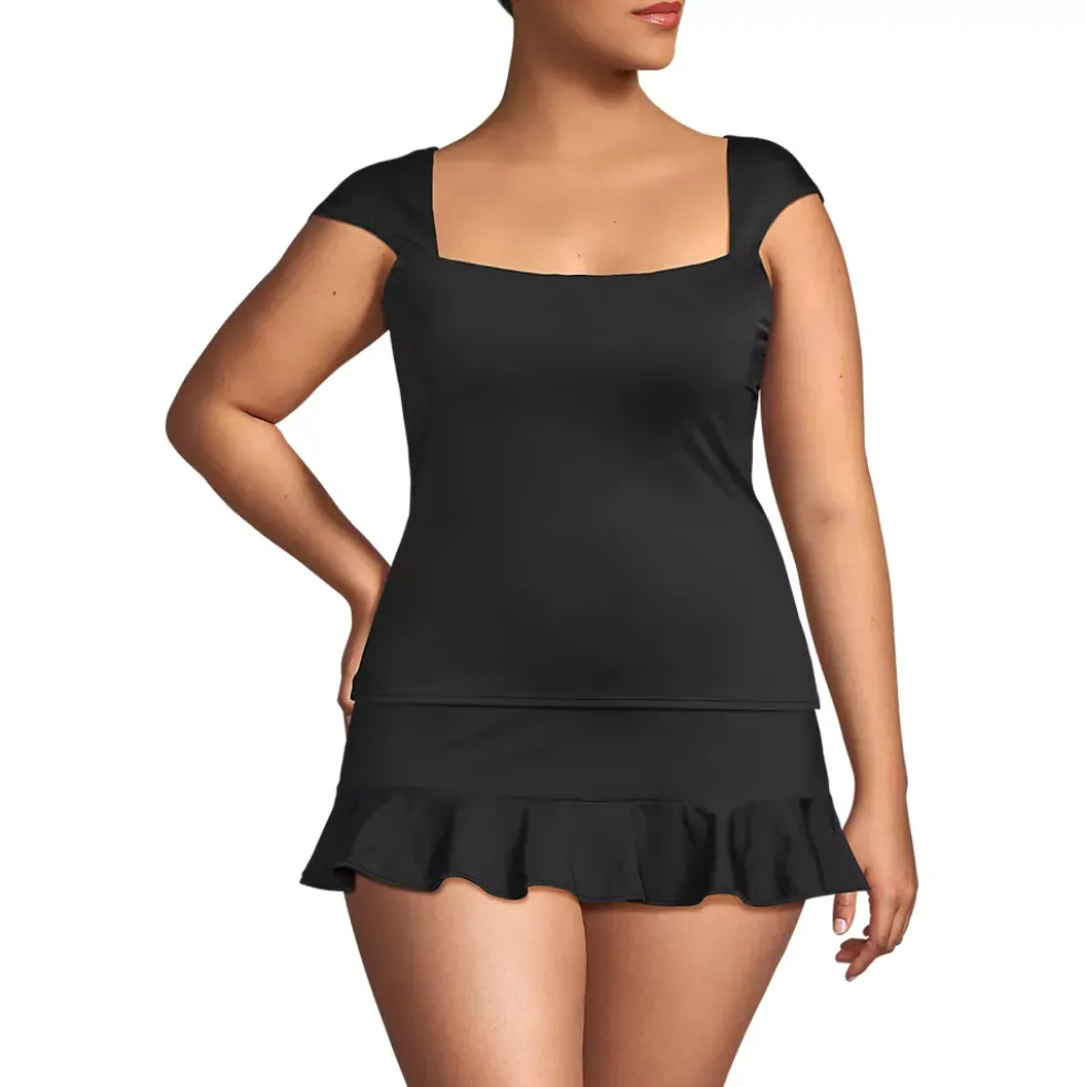 Women's Square Neck Underwire Tankini Top