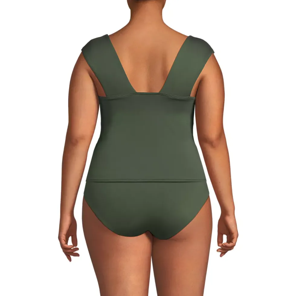 Women's Square Neck Underwire Tankini Top